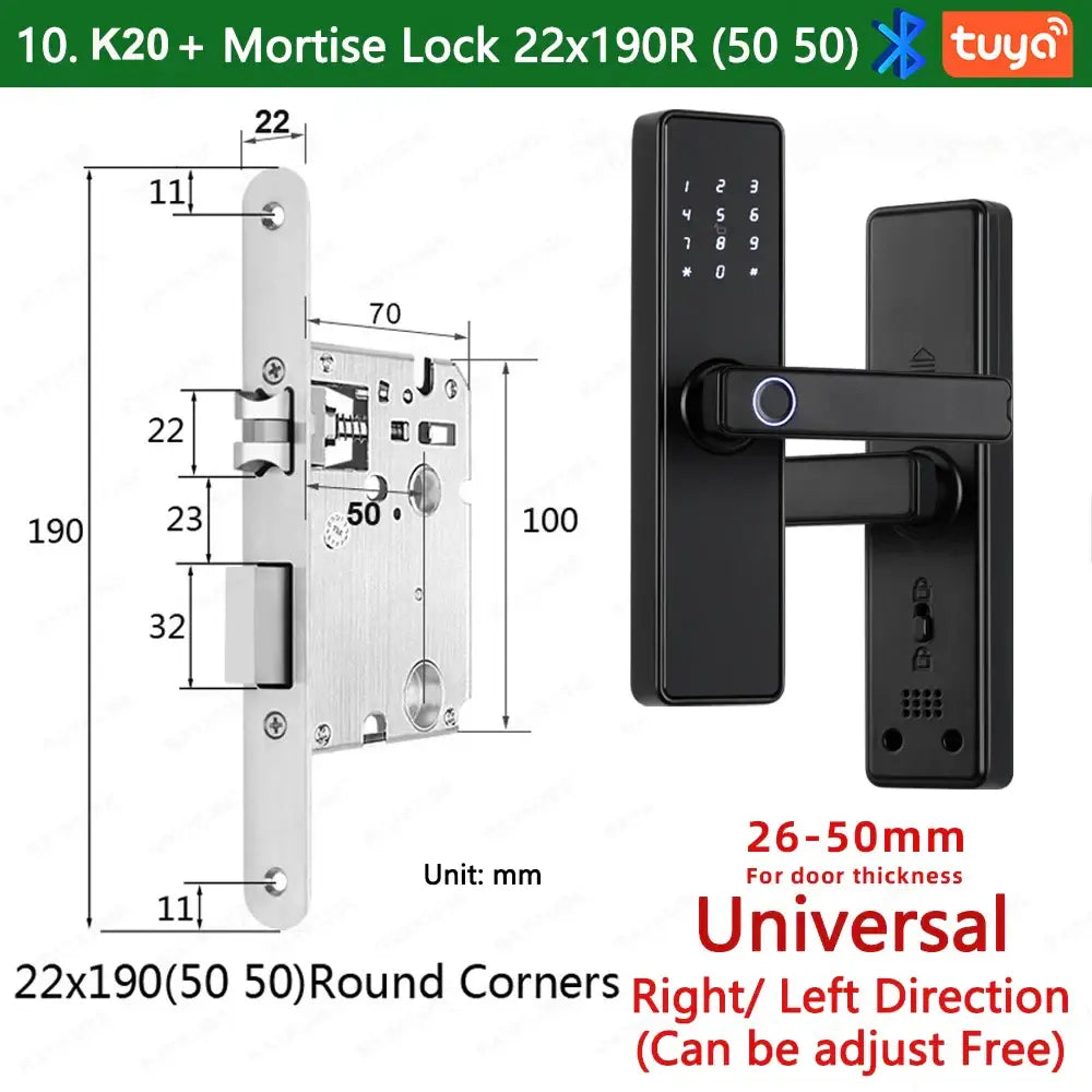 RAYKUBE K20 Biometric Fingerprint Door Lock