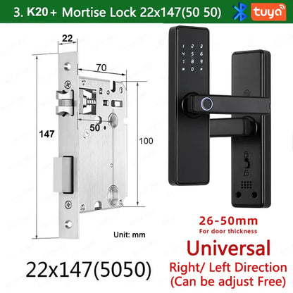 RAYKUBE K20 Biometric Fingerprint Door Lock