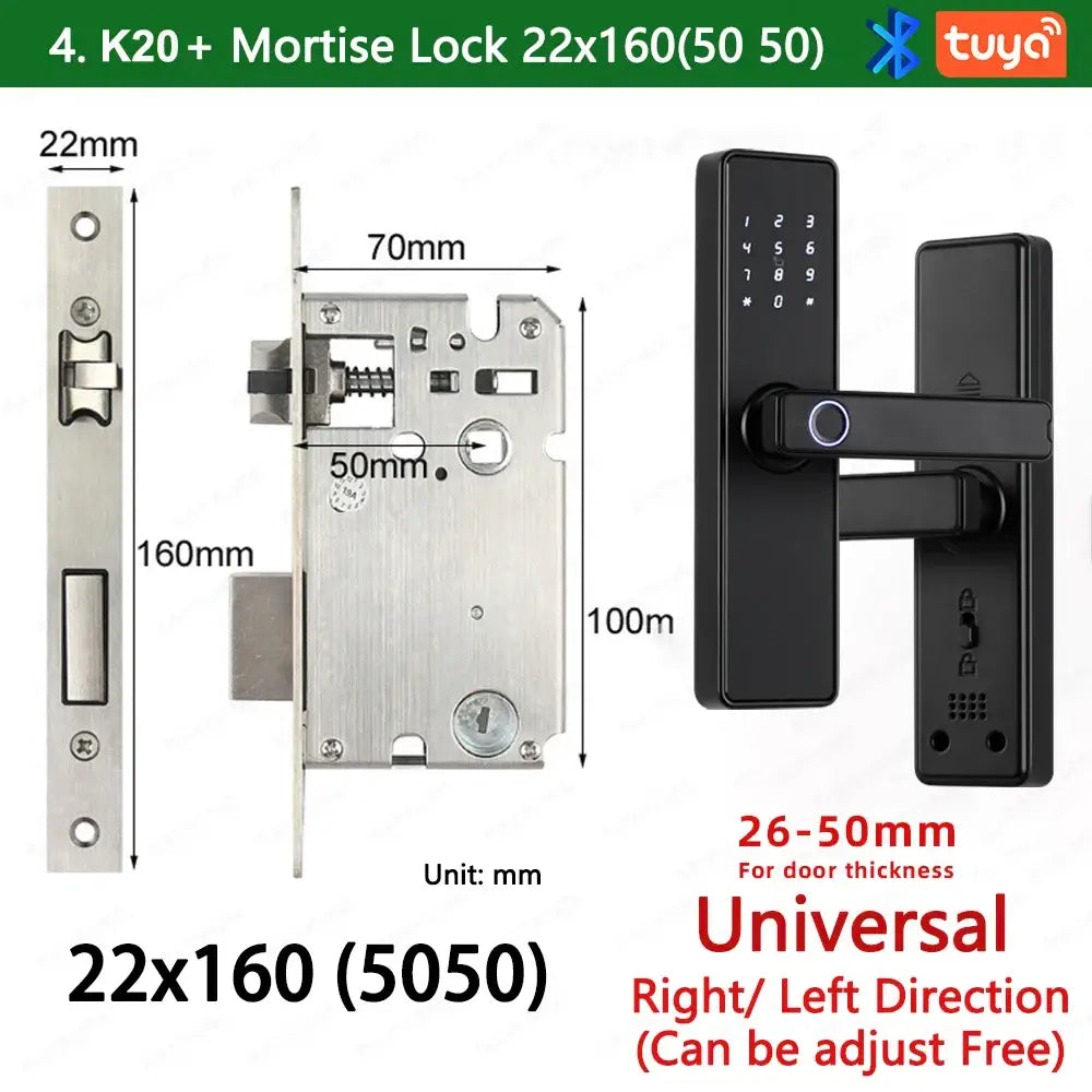 RAYKUBE K20 Biometric Fingerprint Door Lock