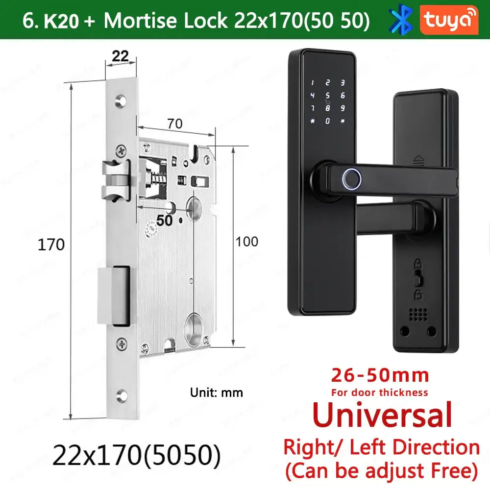 RAYKUBE K20 Biometric Fingerprint Door Lock