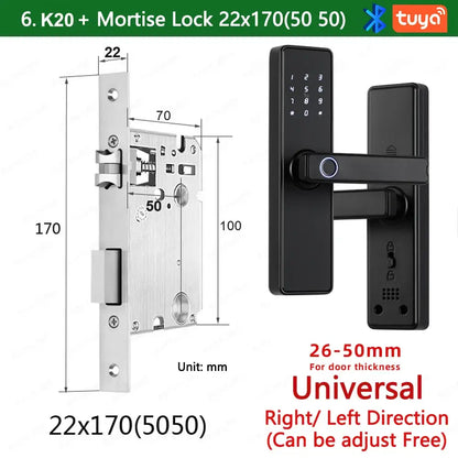 RAYKUBE K20 Biometric Fingerprint Door Lock