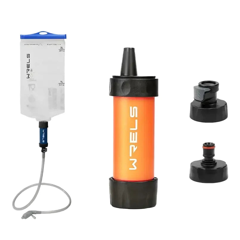 Portable Survival Water Filter for Safe Direct Drinking