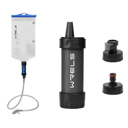 Portable Survival Water Filter for Safe Direct Drinking