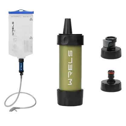 Portable Survival Water Filter for Safe Direct Drinking