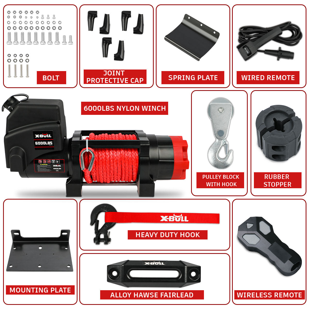 X-BULL Electric Winch 6000LBS