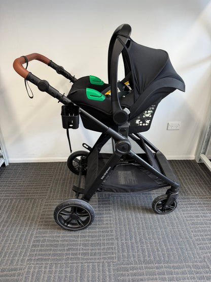 Pre-order Skyra 2-in-1 Newborn Pram & Bassinet Stroller with Car Seat and ISOFIX Base (Black/Gold) - image 27