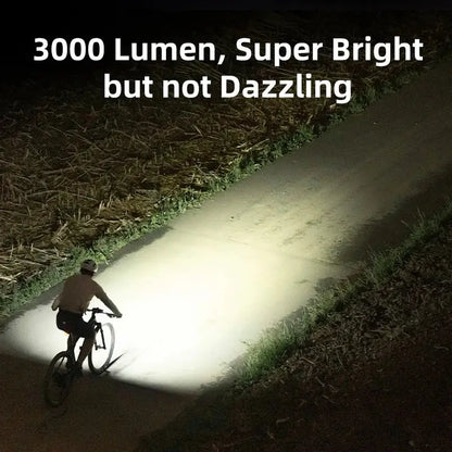 3000-Lumen Bicycle Headlight (Rechargeable)