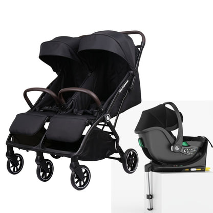 Double Pram – FlexGo Duo with Infant Capsule and ISOFIX Base(Black)